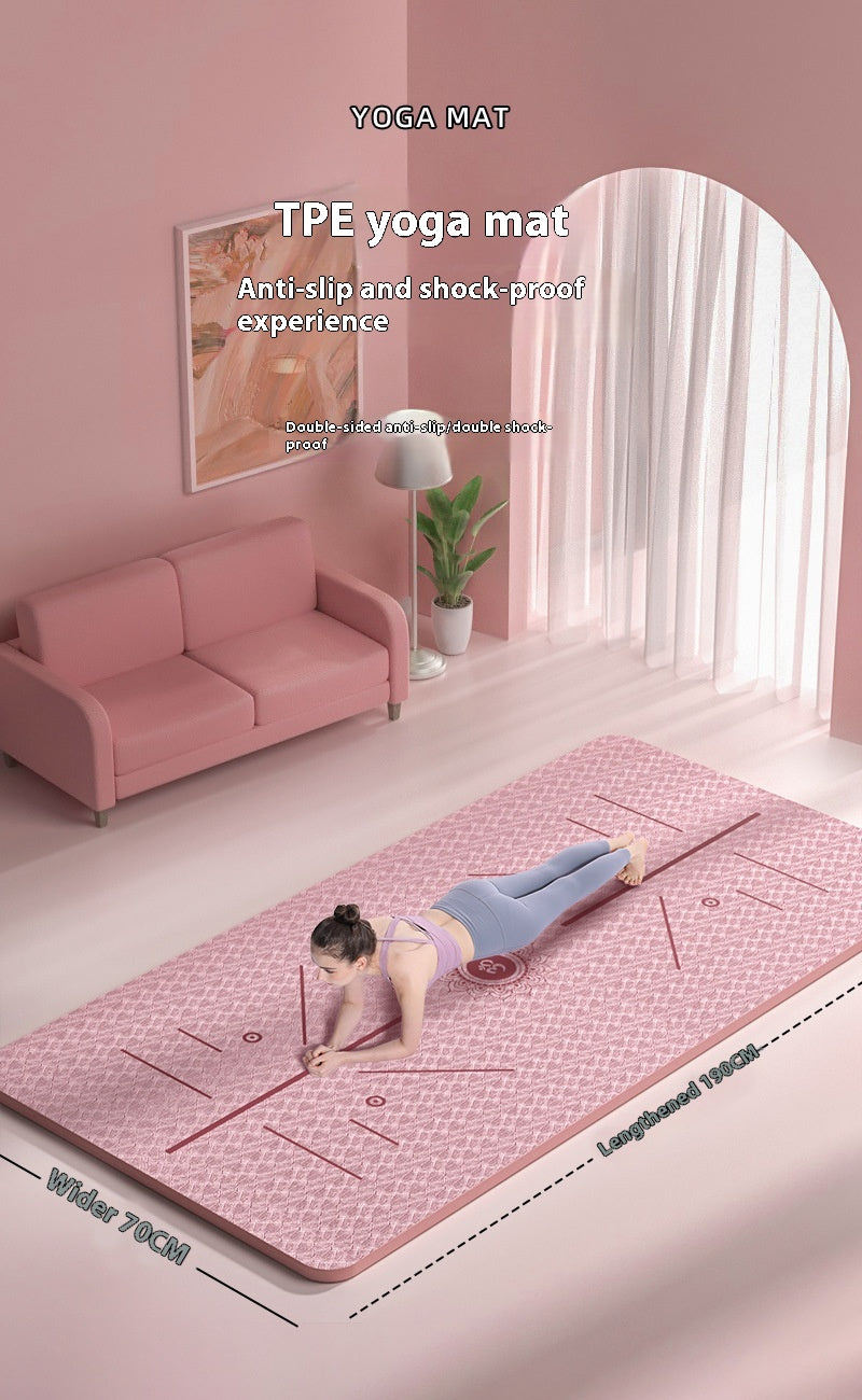 TPE Exercise Mat with Alignment Lines