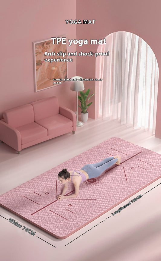 TPE Exercise Mat with Alignment Lines