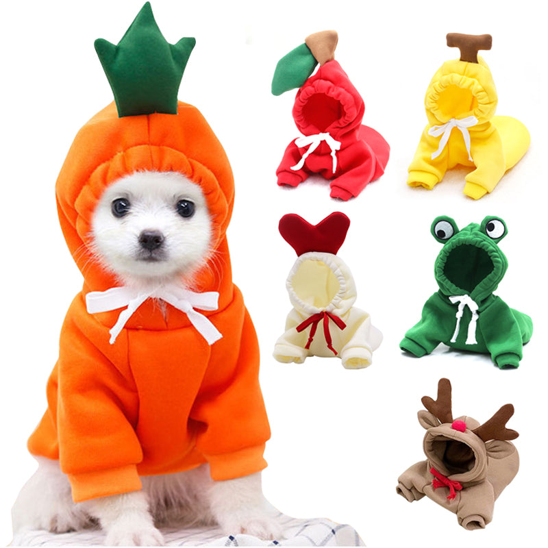 Fruit-Style Fleece Pet Hoodie