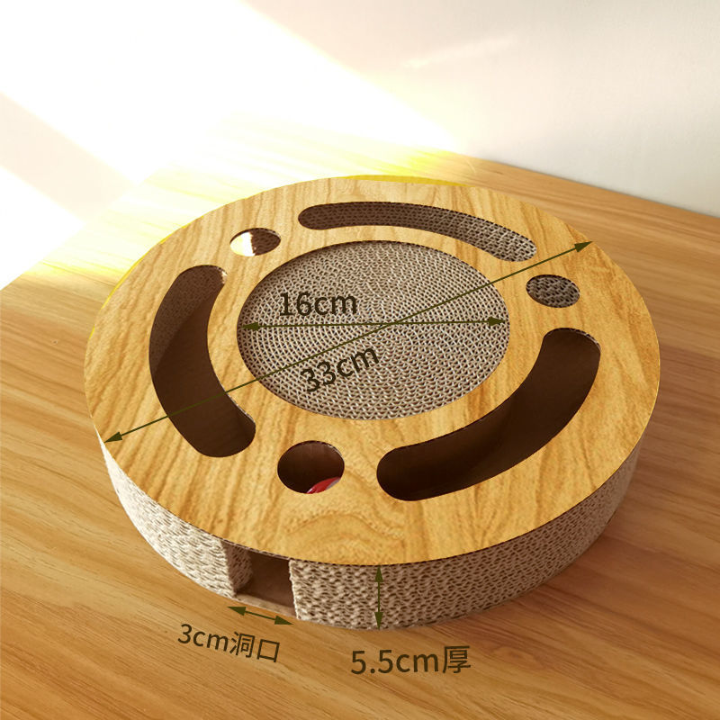 Cardboard Cat Scratch Board with Ball Track