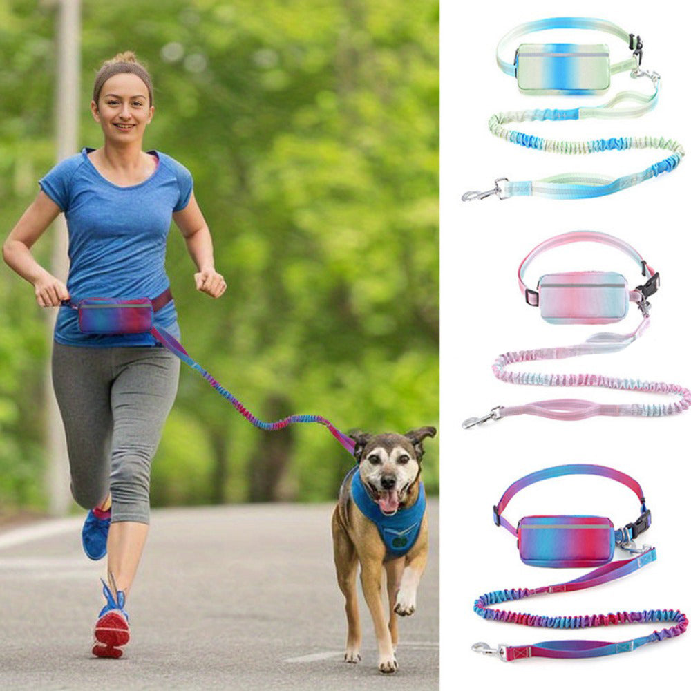 Hands-Free Bungee Dog Leash and Waist Belt