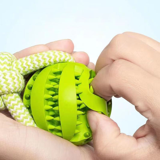 TPR Treat Ball with Cotton Rope