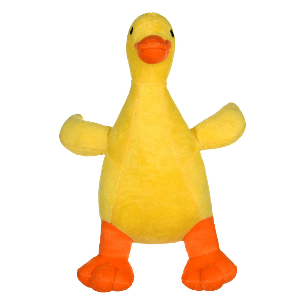 Yellow Duck Plush Dog Toy