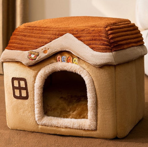 Foldable Enclosed Pet Bed