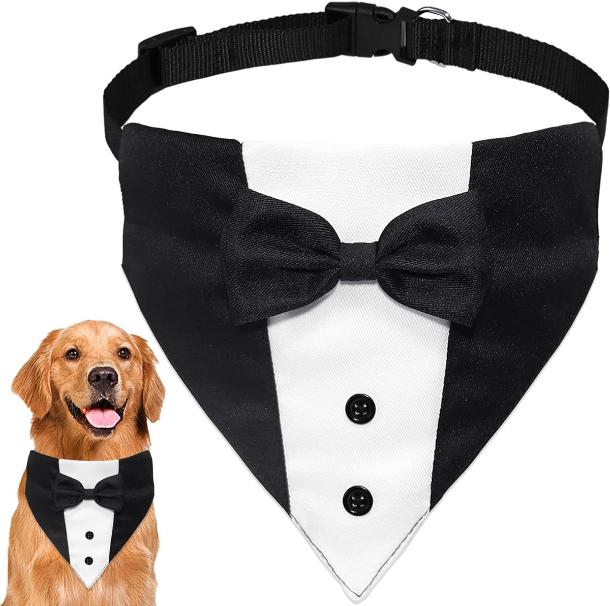 Pet Tuxedo with Bow Tie and Bandana