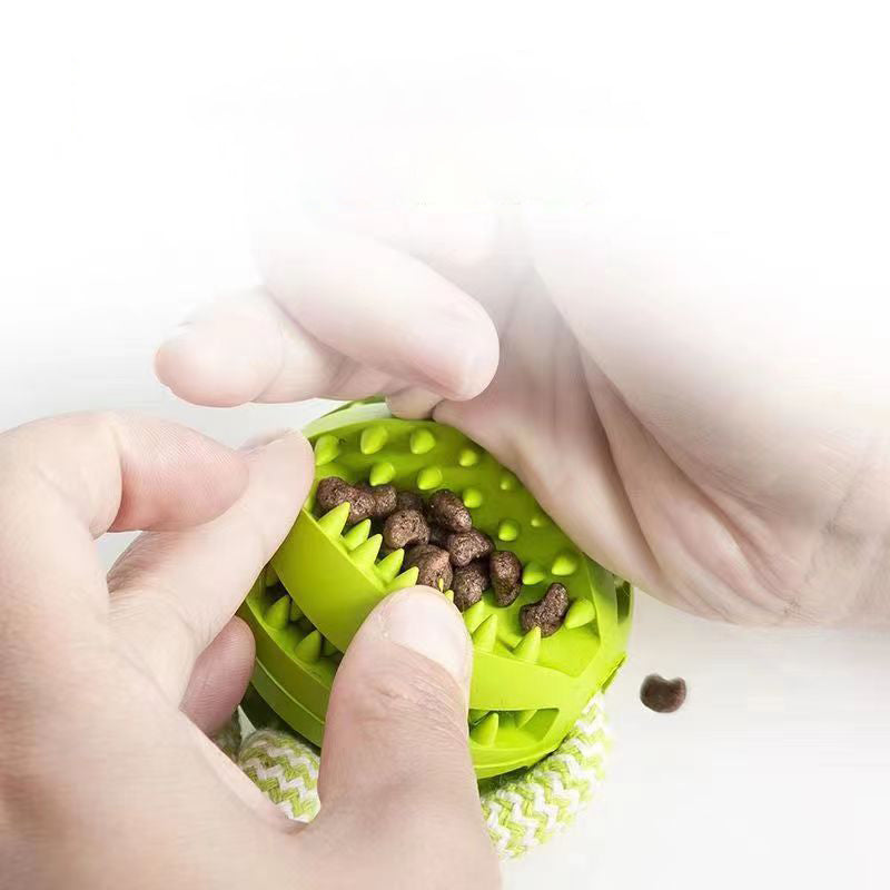 TPR Treat Ball with Cotton Rope