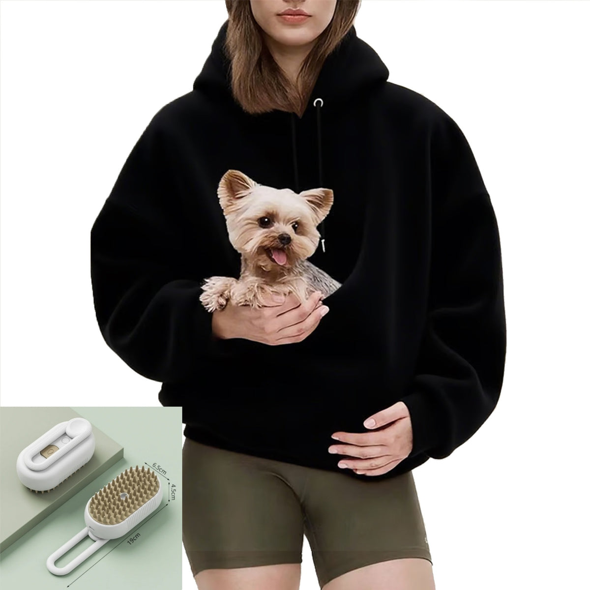 Hooded Sweatshirt with Pet Pouch