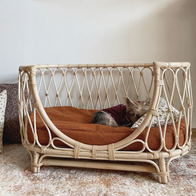 Woven Rattan Pet Sofa Bed