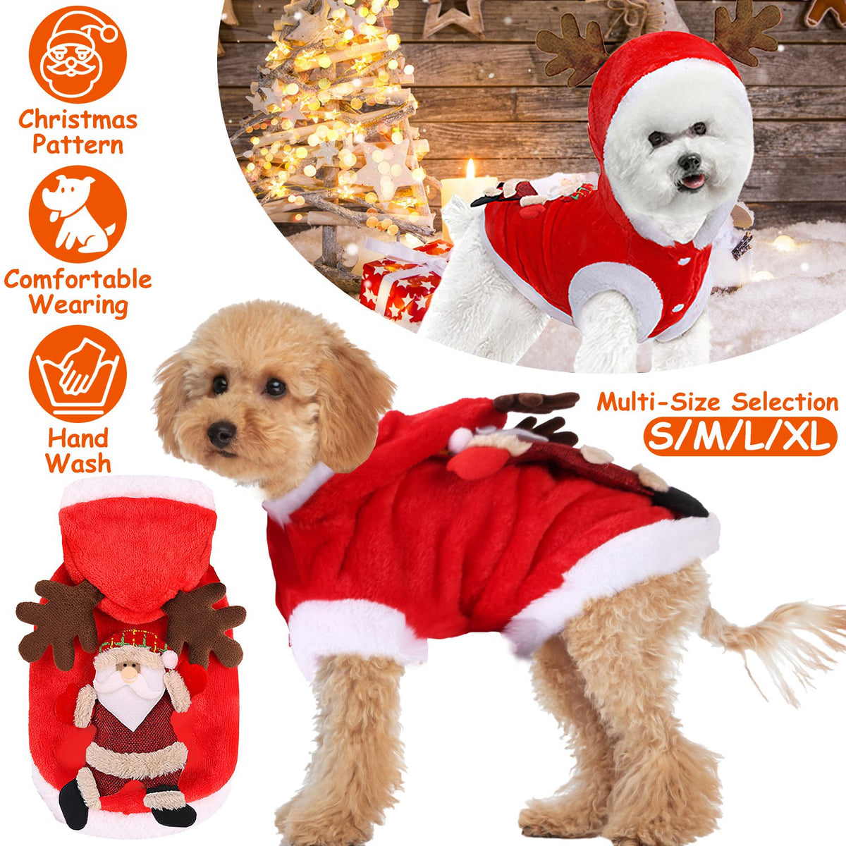 Christmas Reindeer Antler Pet Outfit