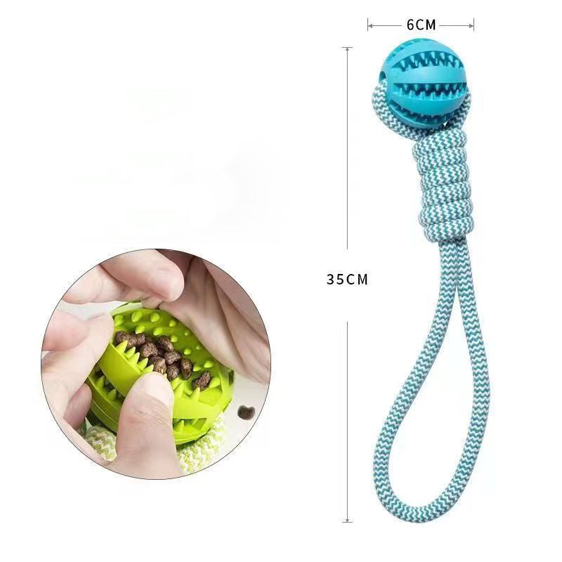 TPR Treat Ball with Cotton Rope