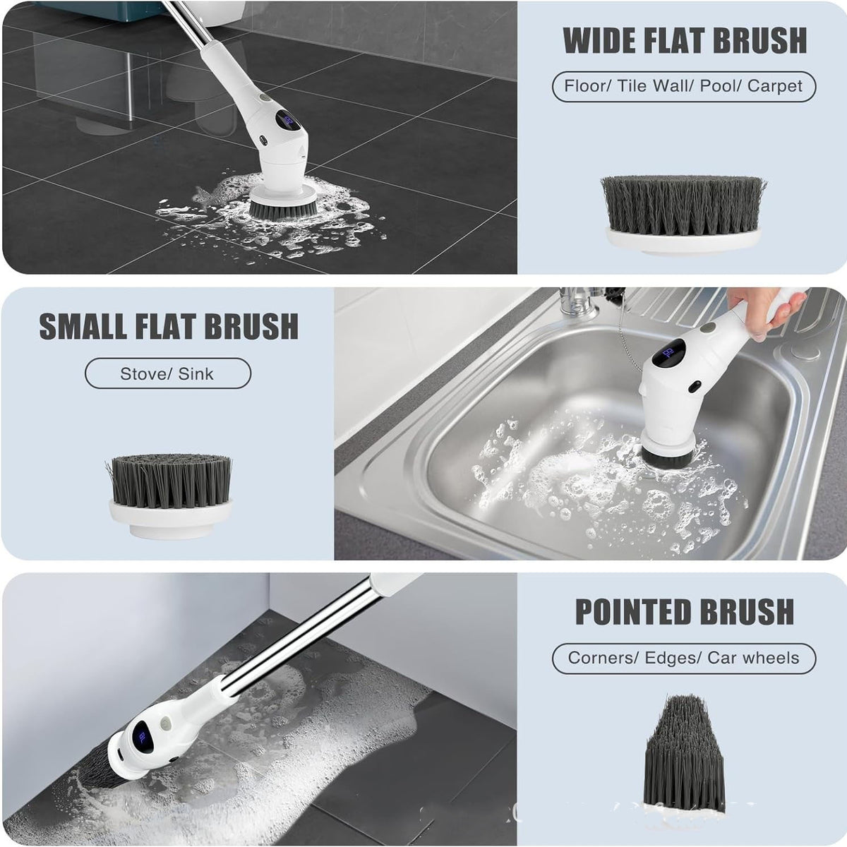 Eight-in-One Electric Cleaning Brush