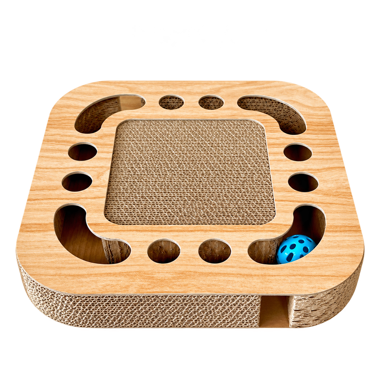 Wood grain scratching track